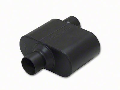 Flowmaster Super 10 Series Offset/Center Oval Muffler; 2.50-Inch Inlet/2.50-Inch Outlet (Universal; Some Adaptation May Be Required)