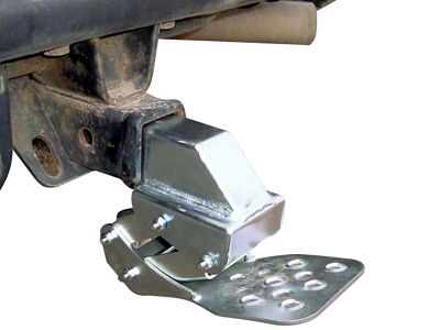 M.O.R.E. Receiver Hitch Hide-A-Step; Silver (Universal; Some Adaptation May Be Required)