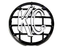 KC HiLiTES 6-Inch Daylighter and Slimlite Round Light Stone Guard; Black with White KC Logo