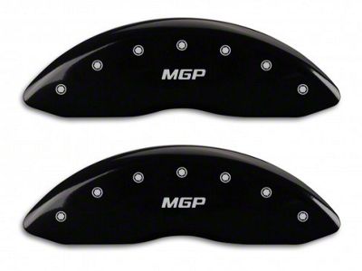 MGP Black Caliper Covers with MGP Logo; Front and Rear (11-18 RAM 1500)
