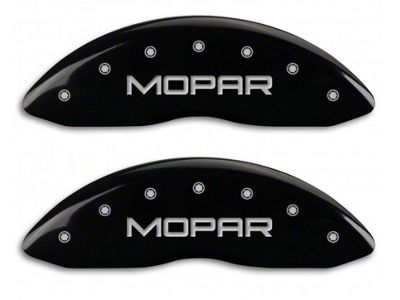 MGP Black Caliper Covers with MOPAR Logo; Front and Rear (11-18 RAM 1500)
