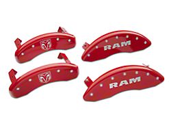 MGP Red Caliper Covers with RAM and RAMHEAD Logo; Front and Rear (11-18 RAM 1500)