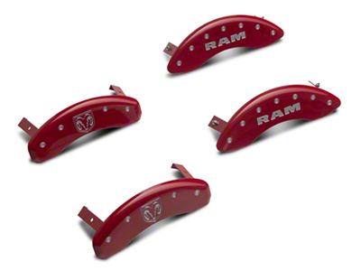 MGP Red Caliper Covers with RAMHEAD Logo; Front and Rear (06-10 RAM 1500, Excluding SRT-10)