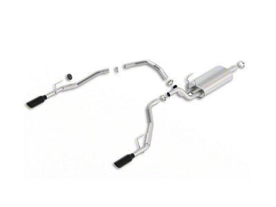 Borla Touring Dual Exhaust System with Black Chrome Tips; Rear Exit (09-18 5.7L RAM 1500)