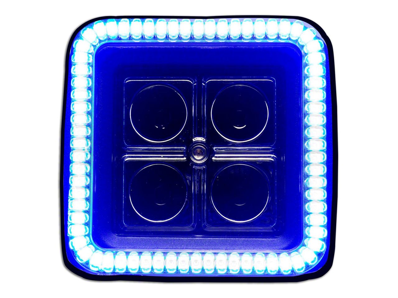 Oracle RAM 1500 3Inch OffRoad Series Square LED Light with Blue Halo