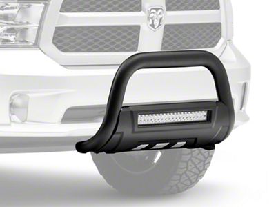 Barricade HD Bull Bar with Skid Plate and 20-Inch LED Light Bar; Black (09-18 RAM 1500, Excluding Rebel)