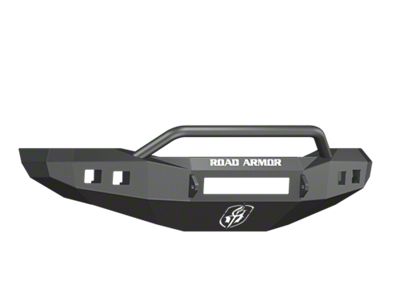 Road Armor Stealth Non-Winch Front Bumper with Pre-Runner Guard and Square Light Mounts; Satin Black (06-08 RAM 1500)
