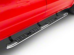 Barricade Pinnacle 4-Inch Oval Bent End Side Step Bars; Stainless Steel (19-23 RAM 1500 Quad Cab)