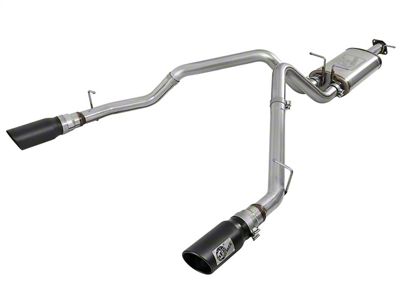 AFE MACH Force-XP 3-Inch Dual Exhaust System with Black Tips; Rear Exit (19-23 5.7L RAM 1500)