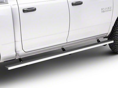 5-Inch iStep Wheel-to-Wheel Running Boards; Hairline Silver (09-18 RAM 1500 Crew Cab)