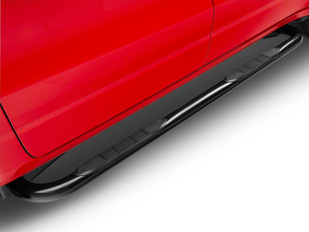 RAM 1500 3Inch Round Side Step Bars; Black (1923 RAM 1500 Crew Cab