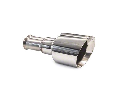 Carven Exhaust Angled Cut Rolled End Round Exhaust Tip; 5-Inch; Polished (19-23 5.7L RAM 1500 w/ Factory Dual Exhaust)