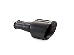 Carven Exhaust Angled Cut Rolled End Round Exhaust Tip; 5-Inch; Black (19-23 5.7L RAM 1500 w/ Factory Dual Exhaust)