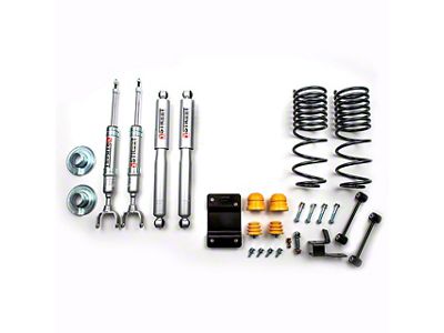 Belltech Lowering Kit with Street Performance Shocks; 2-Inch Front / 4-Inch Rear (09-18 4WD V8 RAM 1500 Quad Cab, Crew Cab)