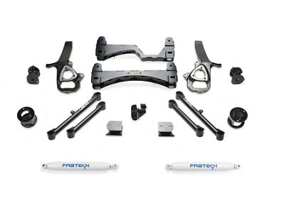 Fabtech 6-Inch Basic Suspension Lift Kit with Performance Shocks (19-23 2WD RAM 1500 w/o Air Ride, Excluding Rebel & TRX)