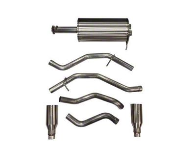 Corsa Performance Sport Dual Exhaust System with Satin Polished Tips; Rear Exit (19-23 5.7L RAM 1500)