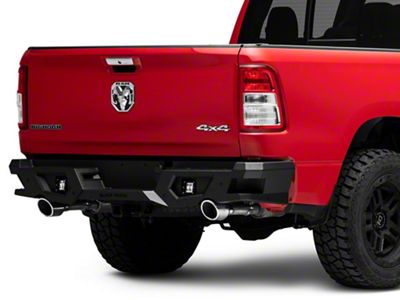 Armour Rear Bumper with LED Lights; Black (19-23 RAM 1500)