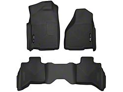 X-Act Contour Front and Second Seat Floor Liners; Black (02-18 RAM 1500 Quad Cab)