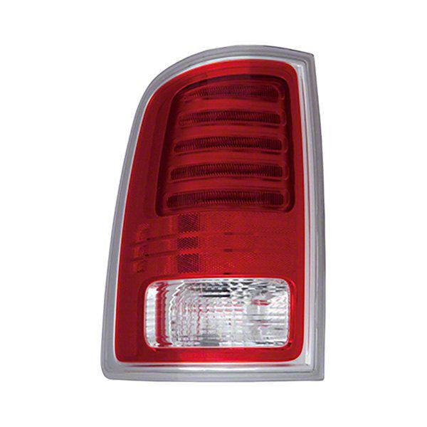 RAM 3500 Tail Light; Chrome Housing; Red/Clear Lens; Driver Side; OE ...