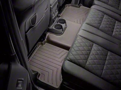 Weathertech Rear Floor Liner HP; Cocoa (19-23 Sierra 1500 Crew Cab w/ Front Bucket Seats & Rear Underseat Storage)