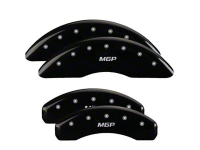 MGP Black Caliper Covers with MGP Logo; Front and Rear (19-23 RAM 1500 w/ Alternate Rear Calipers)