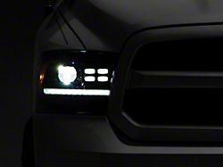 AlphaRex LUXX-Series LED Projector Headlights; Alpha Black Housing; Clear Lens (09-18 RAM 1500 w/ Factory Halogen Non-Projector Headlights)