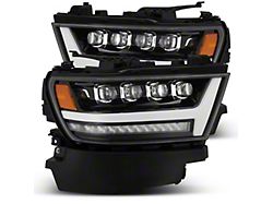 AlphaRex NOVA-Series LED Projector Headlights; Jet Black Housing; Clear Lens (19-23 RAM 1500 w/ Factory LED Headlights)