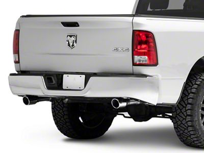 OEM Style Steel Rear Bumper; Not Pre-Drilled for Backup Sensors; Chrome (09-18 RAM 1500 w/o Factory Dual Exhaust)