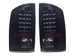 LED Tail Lights; Black Housing; Smoked Lens (02-06 RAM 1500)