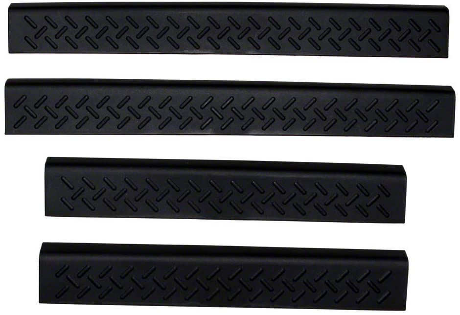 RAM 1500 Stepshield Door Sill Protectors; Black (0208 RAM 1500 Quad Cab)