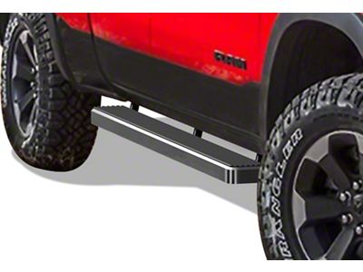 4-Inch iStep Running Boards; Hairline Silver (19-23 RAM 1500 Crew Cab)