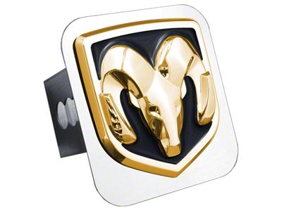 RAM OEM Gold Hitch Cover (Universal; Some Adaptation May Be Required)