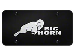 Big Horn Laser Etched License Plate; (Universal; Some Adaptation May Be Required)