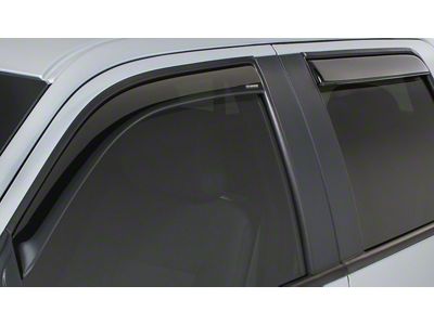 Snap-Inz In-Channel Sidewind Deflectors; Front and Rear; Smoke (03-09 RAM 2500 Quad Cab)