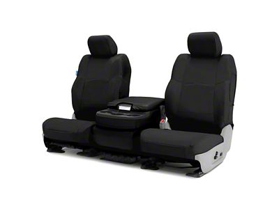 Coverking Cordura Ballistic Custom-Fit Front Seat Covers; Black (19-23 RAM 1500 w/ Bench Seat)