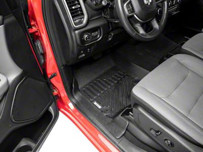 Proven Ground Precision Molded Front and Rear Floor Liners; Black (19-23 RAM 1500 Crew Cab w/ Rear Underseat Storage)