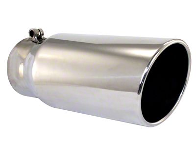 AFE MACH Force-XP 304 Stainless Steel Exhaust Tip; 5-Inch; Polished (Fits 4-Inch Tailpipe)