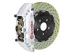 Brembo GT Series 6-Piston Front Big Brake Kit with 15-Inch 2-Piece Cross Drilled Rotors; Silver Calipers (04-08 RAM 1500)