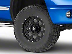 Mammoth 8 Aluminum Beadlock Satin Black 5-Lug Wheel; 17x9; -6mm Offset (02-08 RAM 1500, Excluding Mega Cab)