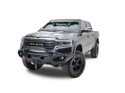 Fab Fours Matrix Winch Front Bumper with Pre-Runner Guard; Bare Steel (19-23 RAM 1500, Excluding Rebel & TRX)