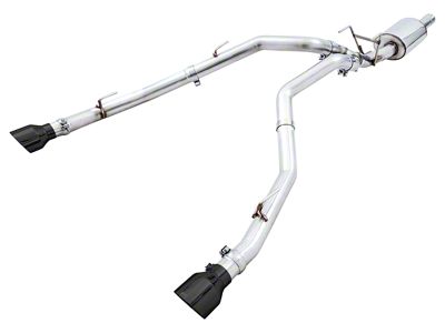 AWE 0FG Dual Exhaust System with Diamond Black Tips; Rear Exit (09-18 5.7L RAM 1500 w/ Factory Dual Exhaust)