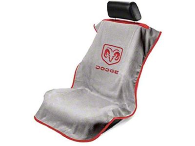 Seat Towel with RAM Dodge Logo; Gray (Universal; Some Adaptation May Be Required)
