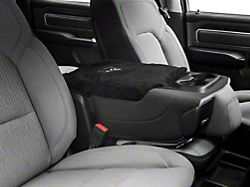 Center Console Cover with RAM Logo; Black with Silver Logo (02-23 RAM 1500 w/ Bench Seat)