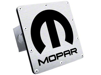 Mopar Class III Trailer Hitch Plug; Brushed (Universal; Some Adaptation May Be Required)