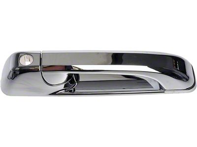 Exterior Door Handle; Front Right; All Chrome; With Keyhole; Plastic (10-23 RAM 3500)
