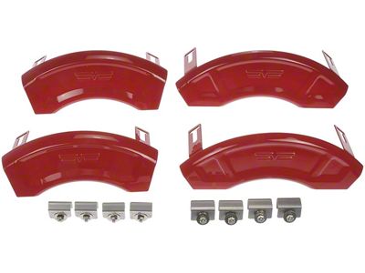 Red Aesthetic Caliper Covers; Front and Rear (09-18 RAM 1500)
