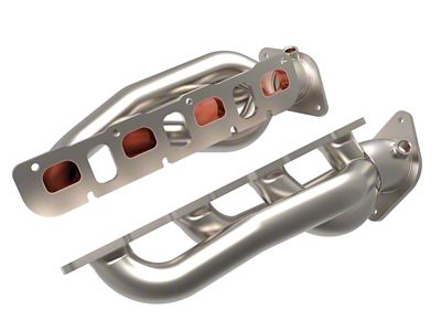 AFE 1-7/8-Inch Twisted Steel Shorty Headers; Titanium Coated (21-23 RAM 1500 TRX)
