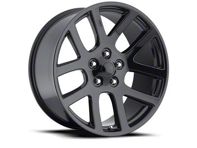 SRT-10 Style Gloss Black 5-Lug Wheel; 20x9; 25mm Offset (09-18 RAM 1500)