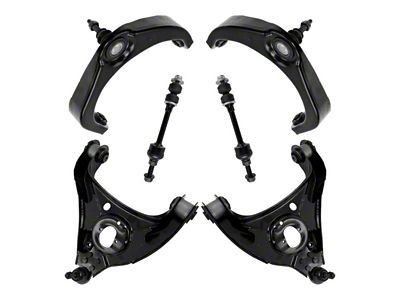 Front Upper and Lower Control Arms with Ball Joints and Sway Bar Links (06-07 2WD RAM 1500 Regular Cab, Quad Cab)