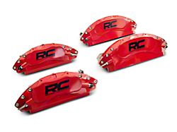 Rough Country Red Brake Caliper Covers; Front and Rear (19-23 RAM 1500)